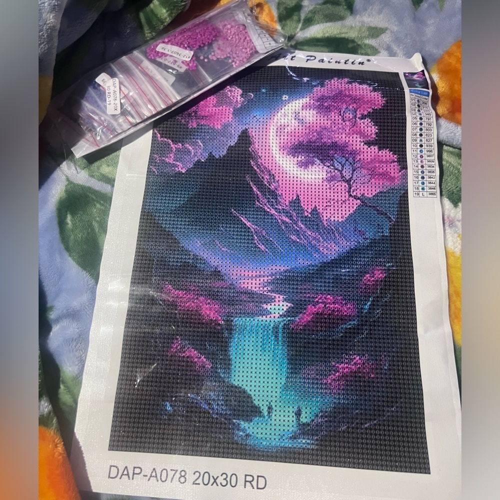 Mountain diamond art